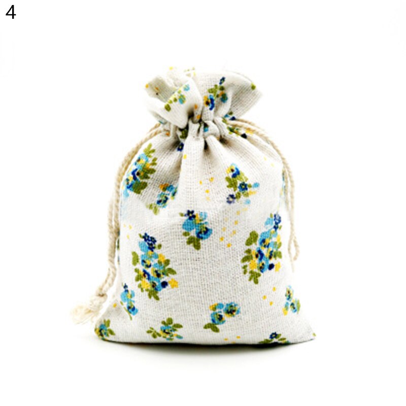 Handmade Cotton Linen Storage Package Bag Drawstring Bag Small Coin Purse Travel Women Small Cloth Bag Christmas pouch: 4