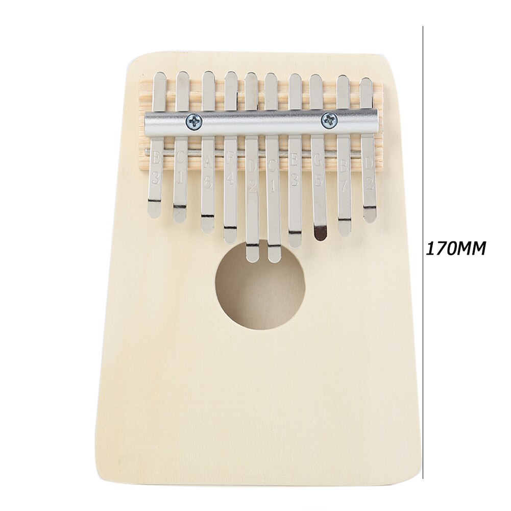 10-Key Thumb Piano Basswood Diy Kit Kalimba Set Muziekinstrument Voor Beginner Kinderen Handgemaakte Set Muziekinstrument