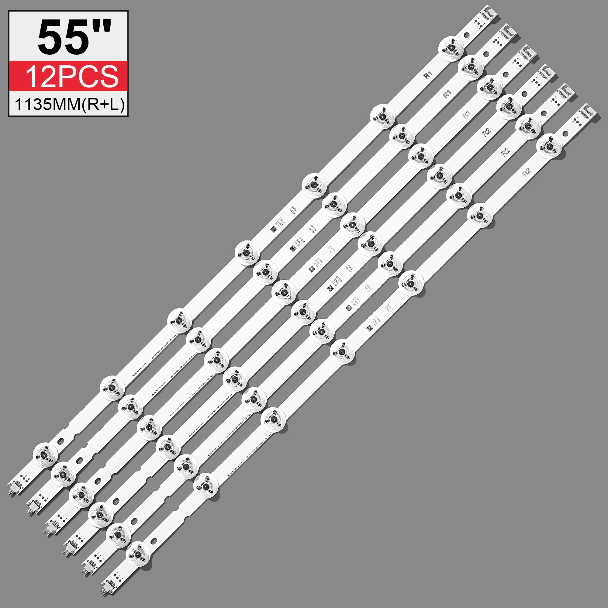 12 Uds tira de LED para iluminación trasera LG 55 pulgadas TV 55GB7800-CC 55 "V14 Slim DRT Rev0.0 R1 L1 R2 L2 6916L-1803A/1804A/1805A/ 1806A