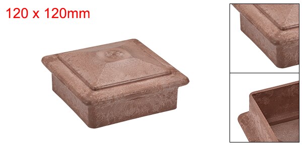 Uxcell platte paaldop voor hek, trapleuningpaal ( , 120 x 120mm (4.7 inch) kunststof, rood: Default Title