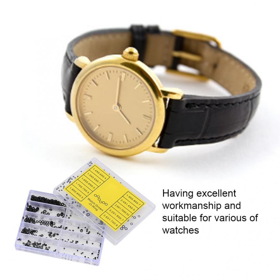 Juntas tóricas de Arandela de goma para reloj, corona, relojes impermeables, juntas para reloj, herramientas de reparación de relojes para relojero, 500 Uds.