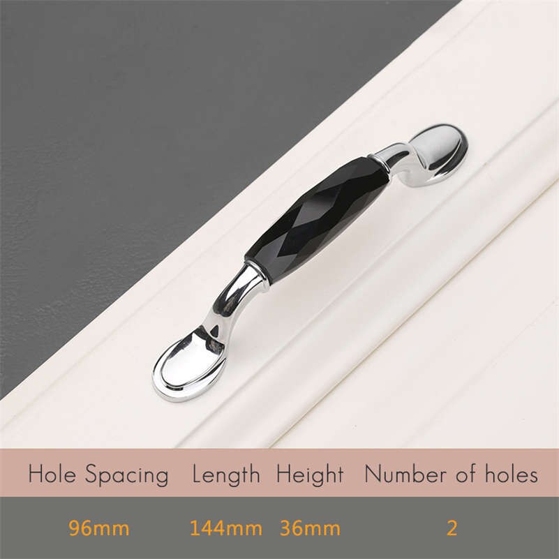 Amerykańnarty prosty styl klamka kryształowy uchwyt szafki gałka szuflady uchwyty: 5