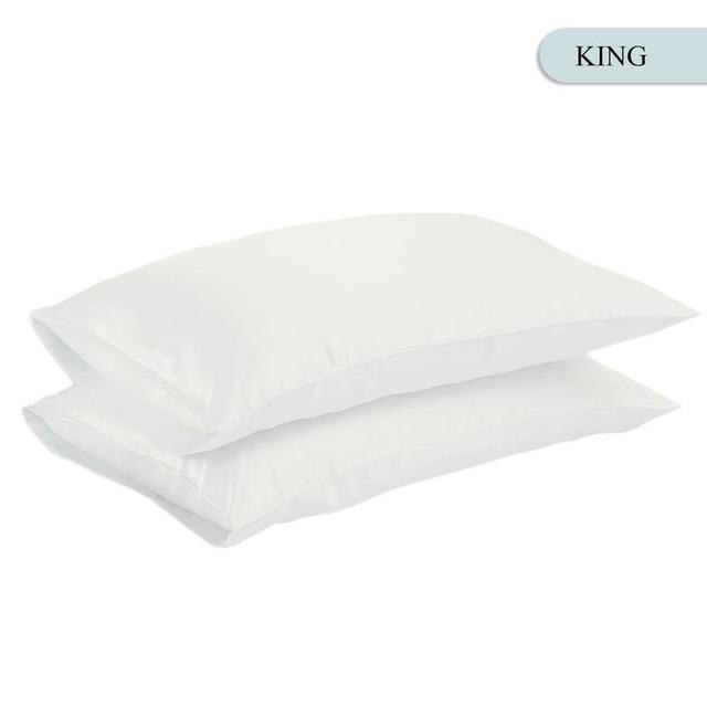 Queen/king zijden satijnen kussensloop beddengoed kussensloop glad huis wit zwart grijs hemelsblauw roze zilver: Ons koning wit