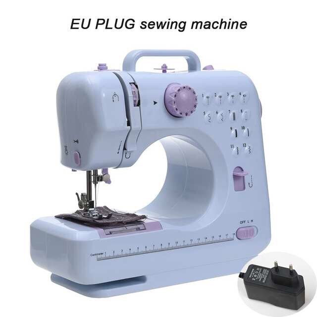 Naaimachine Fanghua 505 Naai Mini Handleiding Draagbare Assistent Thuis Elektrische Desktop Multifunctionele Dikke Afsluitbare: EU PLUG