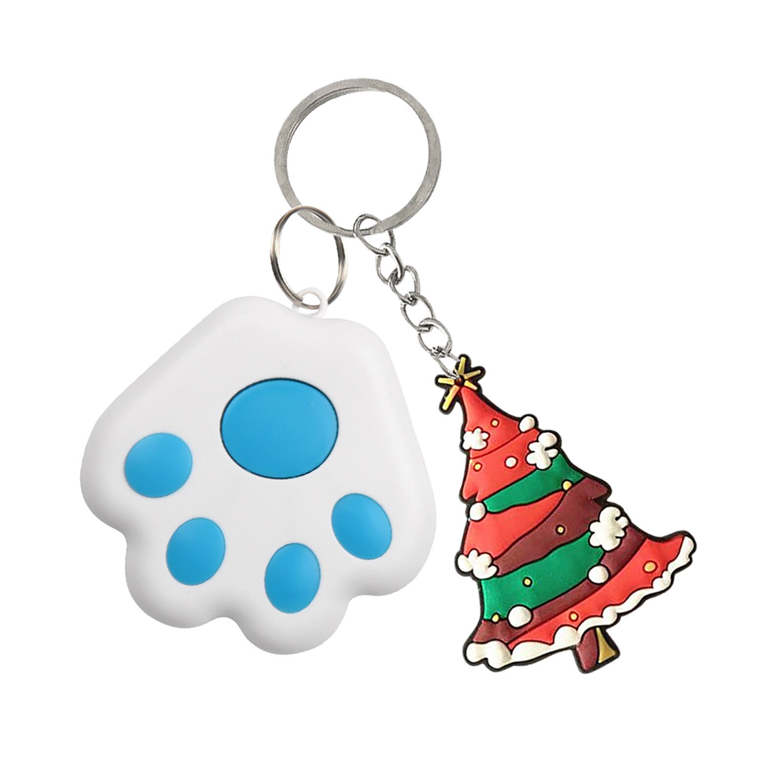 Schlüsselanhänger-tracker mit weihnachtsmann-motiv, intelligentes anti-verlust-gerät, bluetooth-locator, schlüsselfinder für kinder, haustiere, taschen, geldbörsen und mehr: Hellblau