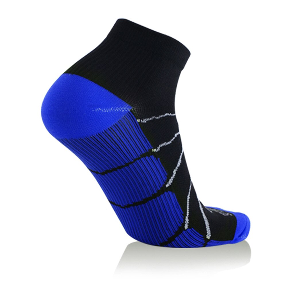 Brothock Multicolor Kompression Strümpfe Outdoor Sport Socken Schweiß absorbieren Atmungsaktive Marathon Lauf Reiten Druck Socken: blue / EUR 35-39