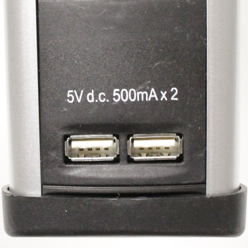 BeMatik Einbaudose Mit 2x USB-A Buchsen, 80x80 Mm, 220V Auf 5V Transformator – Elfenbeinweiß