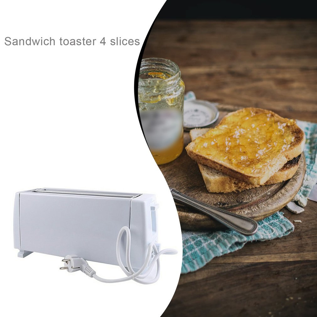 1 stk sandwichbrødrister 4 skiver multifunktions morgenmadsmaskine brødrister hjemme sandwich brødrister udstyr