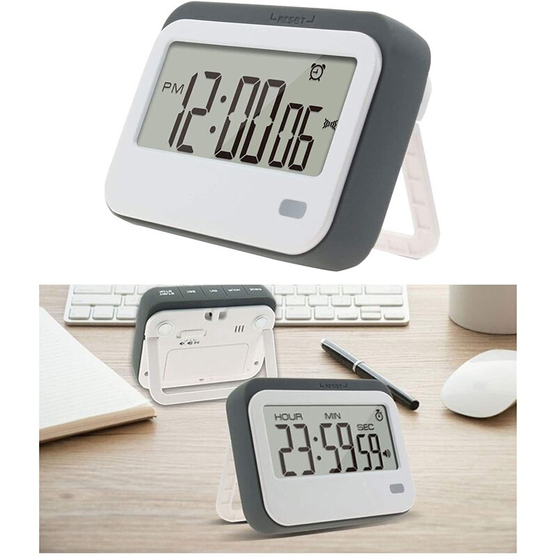 Digital Timer Multifunction 3 Mode - Clock, Countup, Countdown Accurate to Seconds for Cooking, Study, Games
