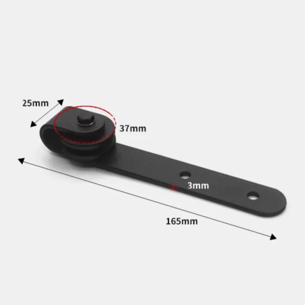 Schiebe Scheune Tür Hardware- Kohlenstoff Stahl Schrank Schiene Rutsche oben Montiert Hängenden Schienen Aufhänger Spur Bausatz Für Schrank Schiebetür