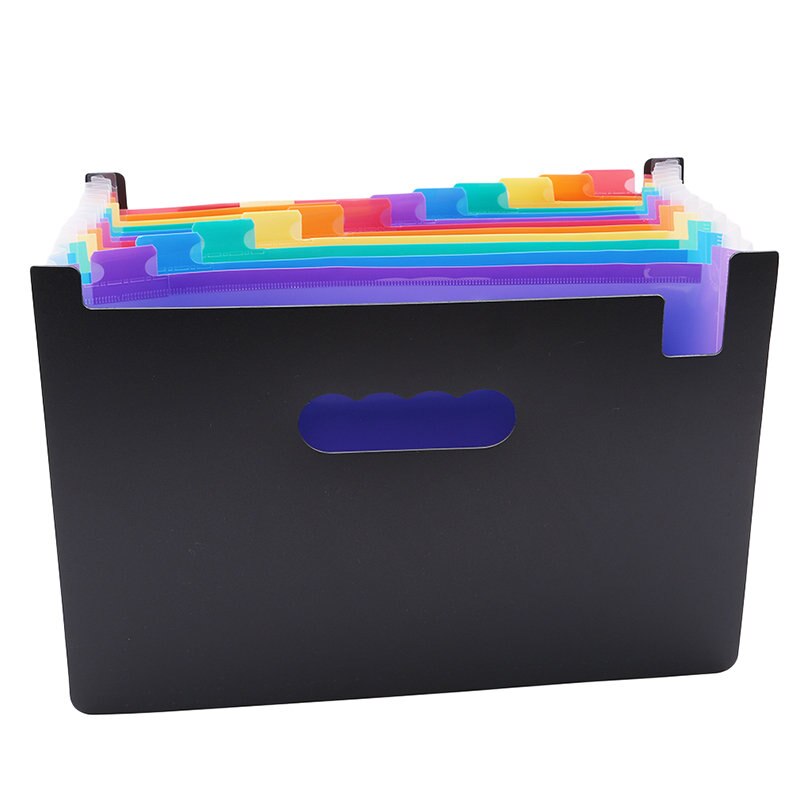 13 Pockets Expanding File Folder Organizer Portable Business File Office Supplies Document Holder