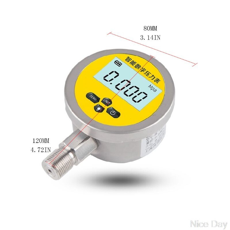 Digitale Hydraulische Manometer 0-60MPa 5 Einheiten 3.15 "Zifferblatt für Luft Kompressor GXMD