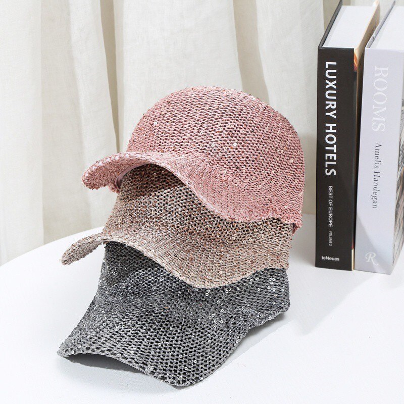 Sport baseball pet katoenen bling ster bedrukt geborduurde hoed sportkleding hiphop hoed outdoor zonnebrandcrème ademend mesh pet