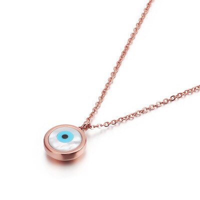 BabyGirl Ketting Blue Eye Opal Ronde Hanger Ketting Collier Party Trendy Kettingen Ketting Vrouwelijke Party