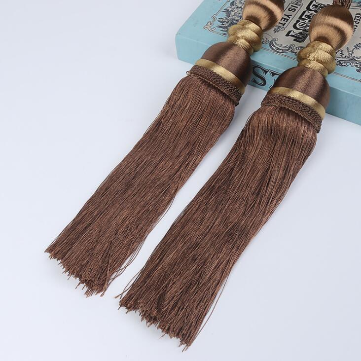 Rideau boule suspendu avec pompon, brosse à cravate, accessoires pour la maison: NO 3