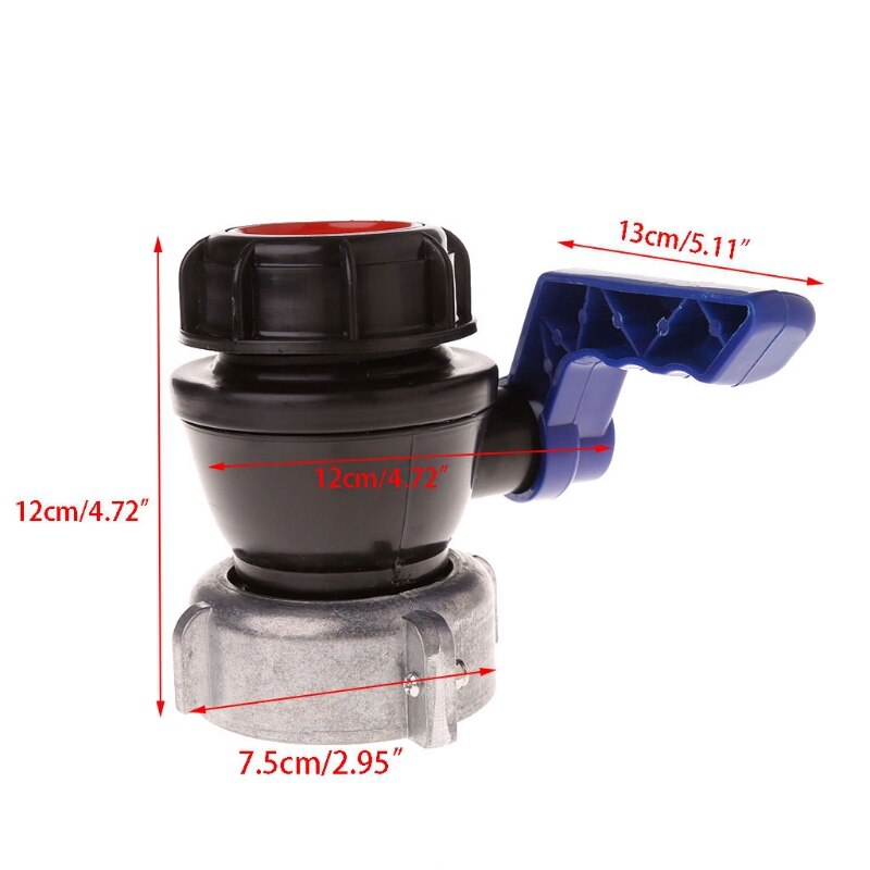 Ibc Tote Tank Ball Valve Drain Adapter 2.95inch Coarse Thread