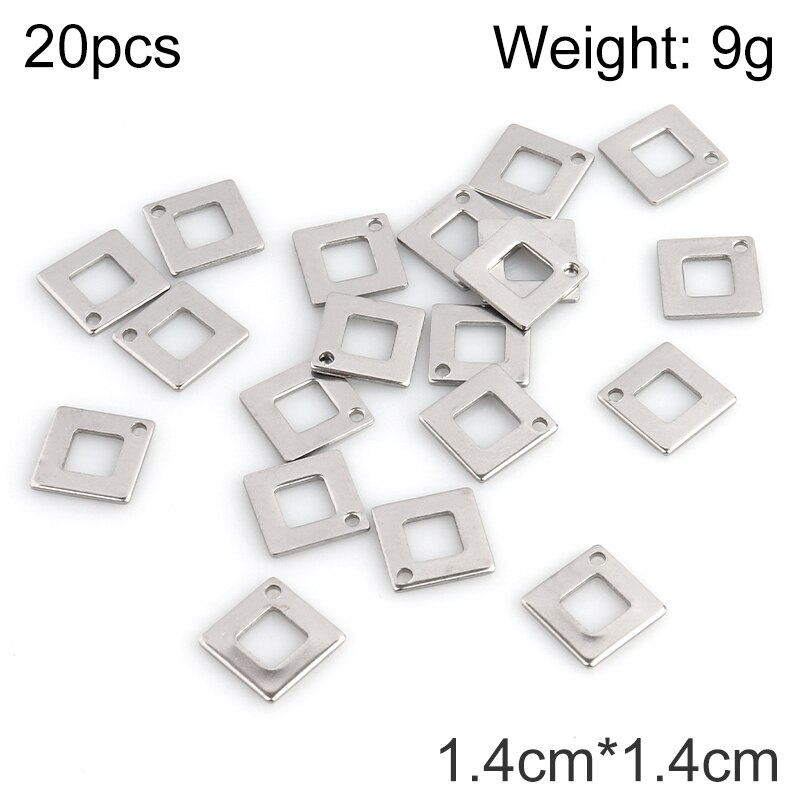 20 Stks/partij Hanger Sieraden Maken Rvs Hangers Stempelen Dog Tags Charms Diy Ketting Hanger Sieraden Vinden Groothandelaren: Silver Plated