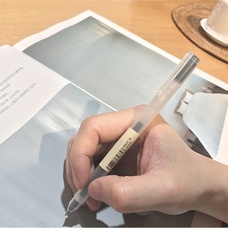 6 Stks/set Muji Stijl Japanse Gel Pen 0.5 Mm Zwarte Inkt Pen Maker Pen School Kantoor Student Examen Schrijven Briefpapier supply