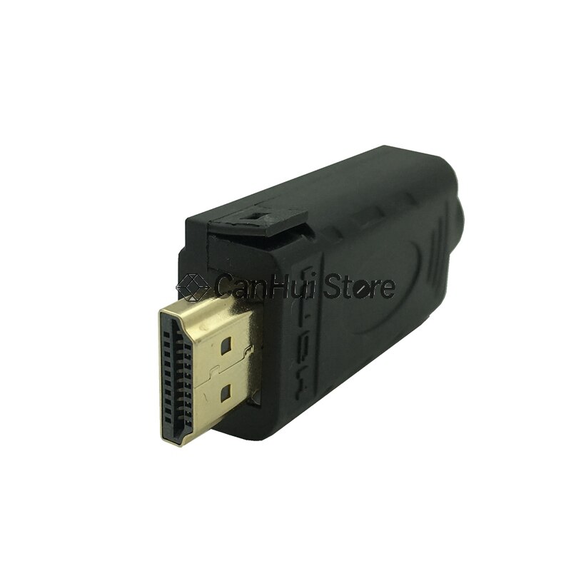 Conector sin soldadura con cubierta negra, terminal de Conexión macho HDMI 19P, 1 ud.