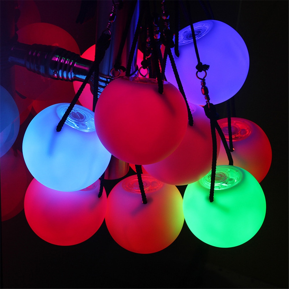 Multi-Coloured Belly Dance LED Ball Glow Luminescent Hand Prop Party Light Swirling Lamp Juggling Fitness Thrown Balls Supplier