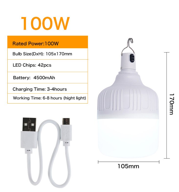 5 lägen bärbar lykta campinglampa tältljus nödläsning reparationslampor effektdisplay vattentät hänglampa: 100w