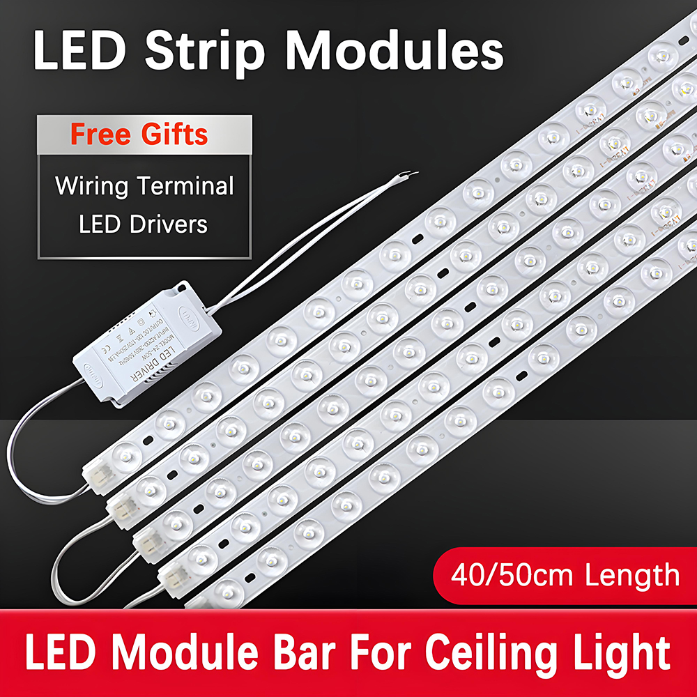 LED Module Light Bar 220V High Brightness 40cm 50cm For Living Room Bedroom Ceiling Light Replacement LED Strip Module Magnetic