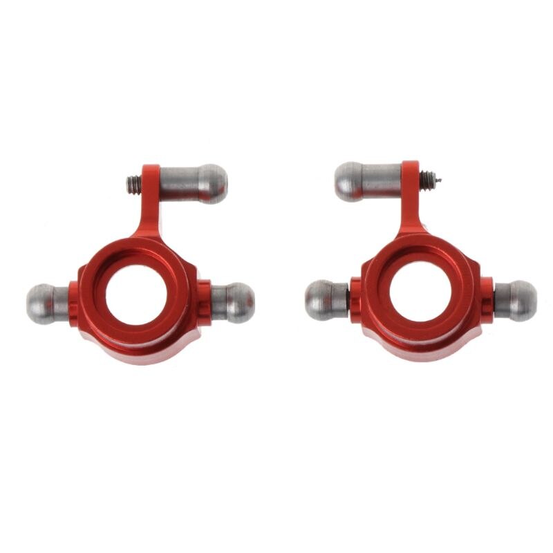 2 pezzi di ricambio in metallo aggiornato coppa dello sterzo posteriore per Wltoys P929 P939 K969 K979 K989 K999 1/28 RC Car, rosso