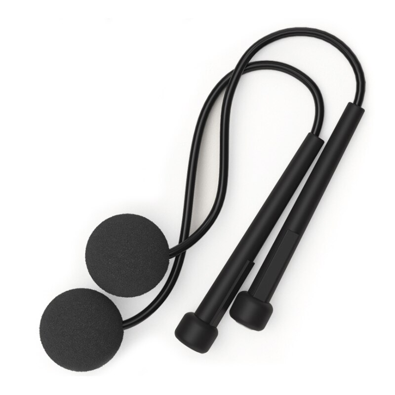 Draadloze Springtouw Gewogen Springtouw Draadloze Zware Gym Workout Apparatuur Voor Thuis Battle Touw Bal Springtouw: Black