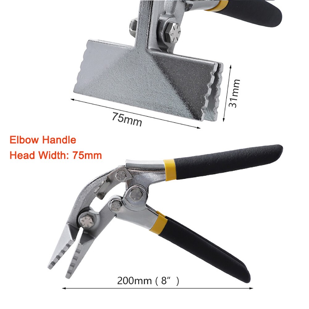 Sheet Metal Hand Seamer 3 Inch Straight Jaw Manual Metal Bender Tool Sheet Metal Bending Pliers Flattening Tool