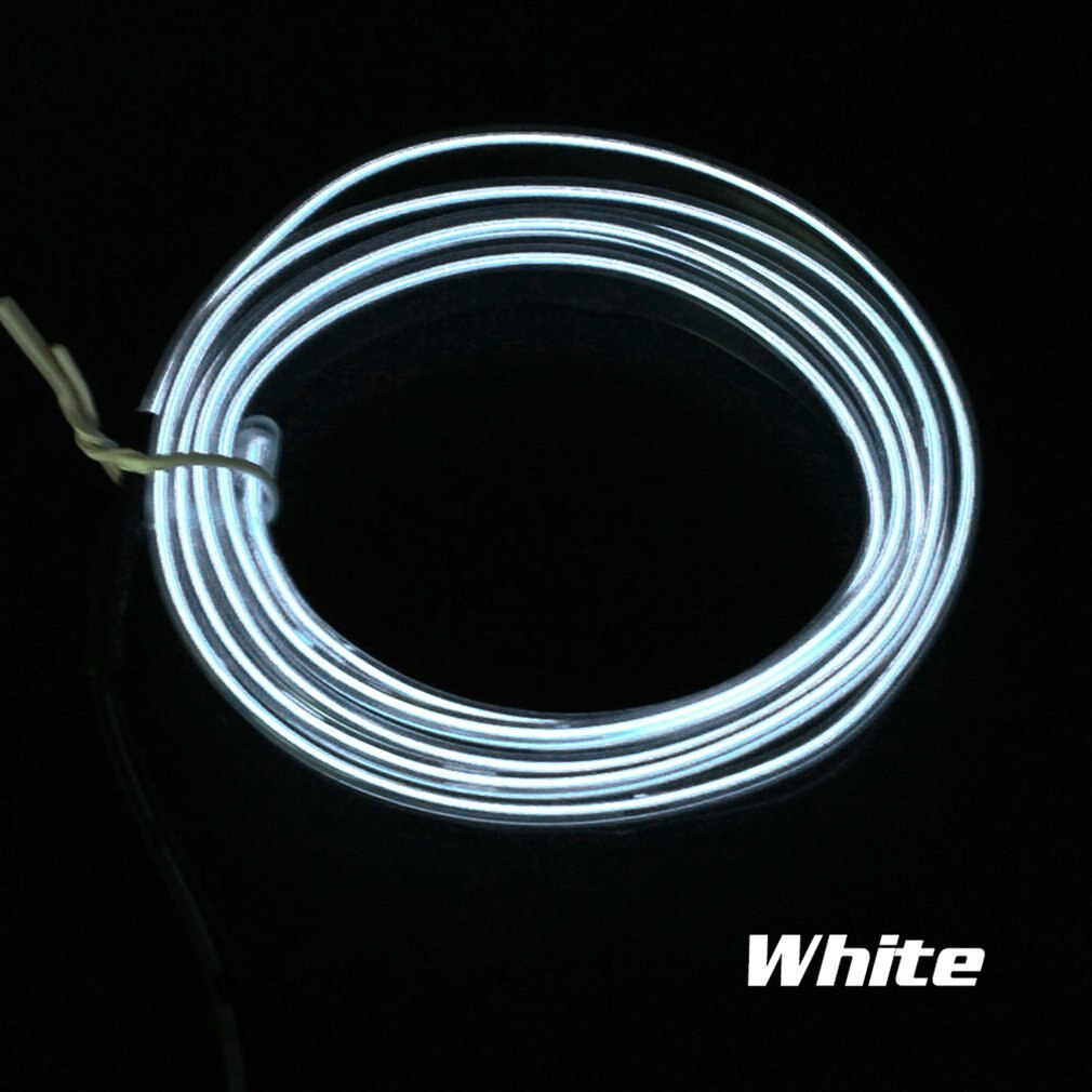 4M Led El Licht Neon Touw Auto Dance Glow Light Strip + 3V/12V Controller Usb drive Auto Decoratie Auto Styling Party Decor