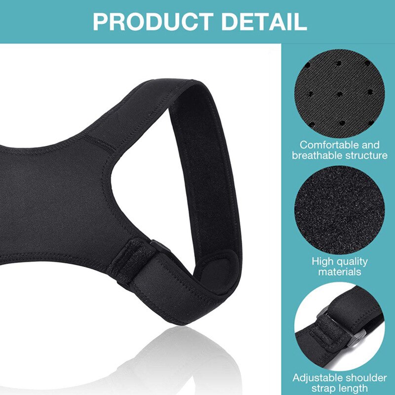 Terug Schouder Houding Corrector Verstelbare Mannen Vrouwen Bovenrug Brace Schouder Lendensteun Riem Corset Houding Correctie