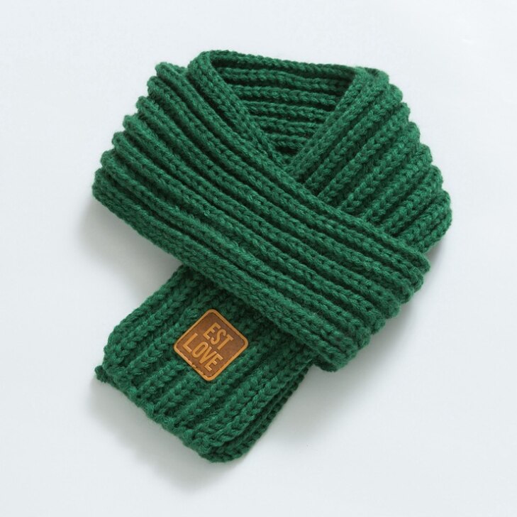 Winter warme baby gebreide sjaal kinderen jongens meisjes breien effen sjaal halskraagwarmer sjaals accessoires: Groente