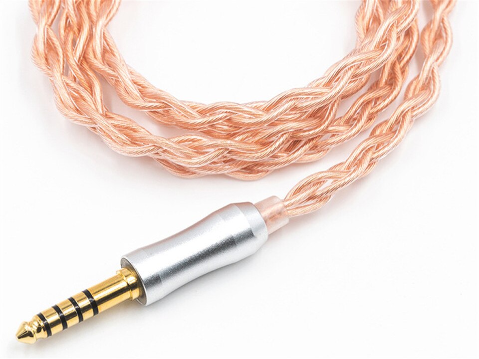 BQEYZ C9 2Pin 0.78mm 4 Strands 224 Cores Single Crystal Copper HiFi Earphone Upgrade Cable: 4.4mm Balanced