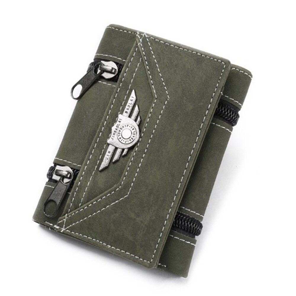 Luxury Men's Tri-fold Credit/ID Cards Holder Pass case Purse Wallet Canvas ID Cards Holder Purse Wallet