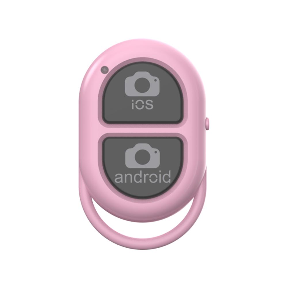 Bluetooth Selfie botón disparador inteligente Selfie para teléfono accesorio Cámara controlador adaptador foto Control remoto botón: Pink
