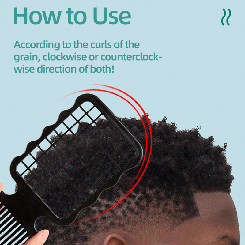 6 stks Professionele Krullend Haar Spons Twist Borstel Magic Afro Kam Rat Staart Kam Duurzaam Rubberen Vork Kam Krullend Haar Styling Tools