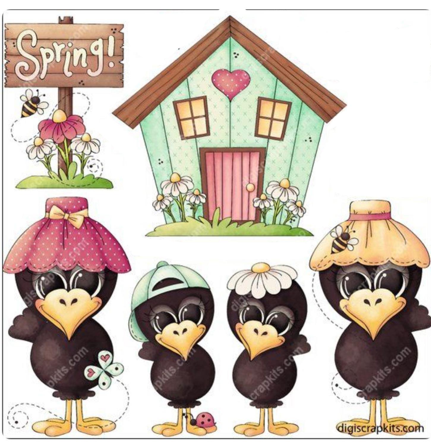 House crows Transparent Clear Silicone Stamp/Seal for DIY scrapbooking/photo album Decorative clear stamp sheetstampons