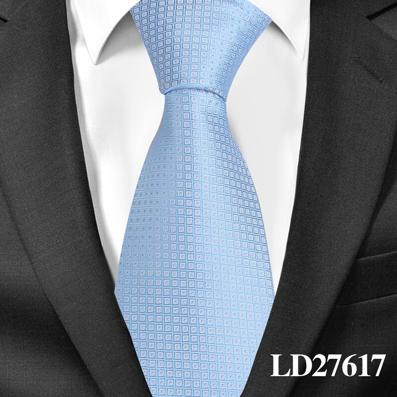 Mannen Stropdassen Mode Plaid Stropdassen Voor Wedding Zaken 8cm Widtch Classic Stropdas JACQUARD GEWEVEN Bruidegom Stropdas Voor Mannen Das