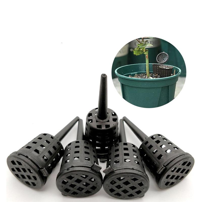 Gødningskurve med låg bærbar gødningsboks i plast bonsai gødningsbeholder gødningskasse låg til planteskolepotter 50 stk.