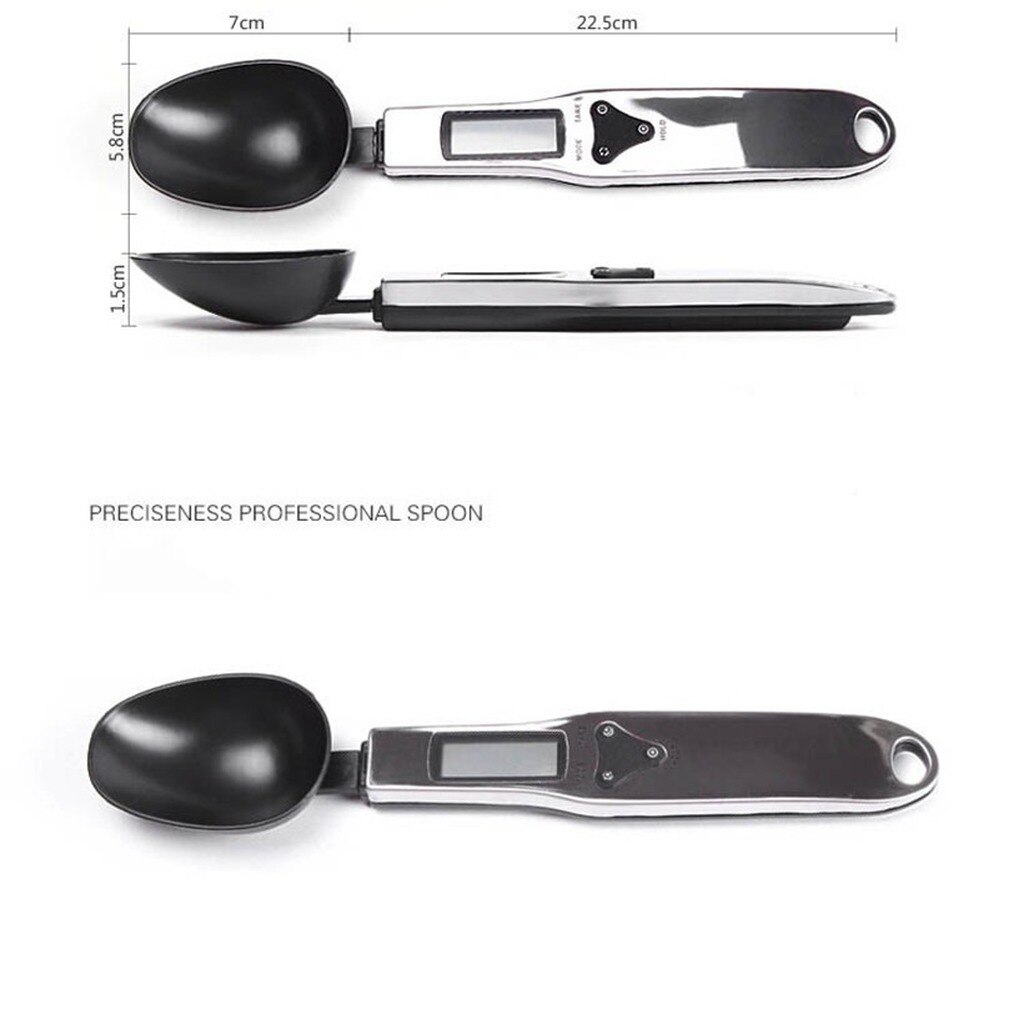 Cuchara medidora portátil, balanza de cocina Digital LCD, 500g/0,1g, cuchara electrónica, báscula de peso