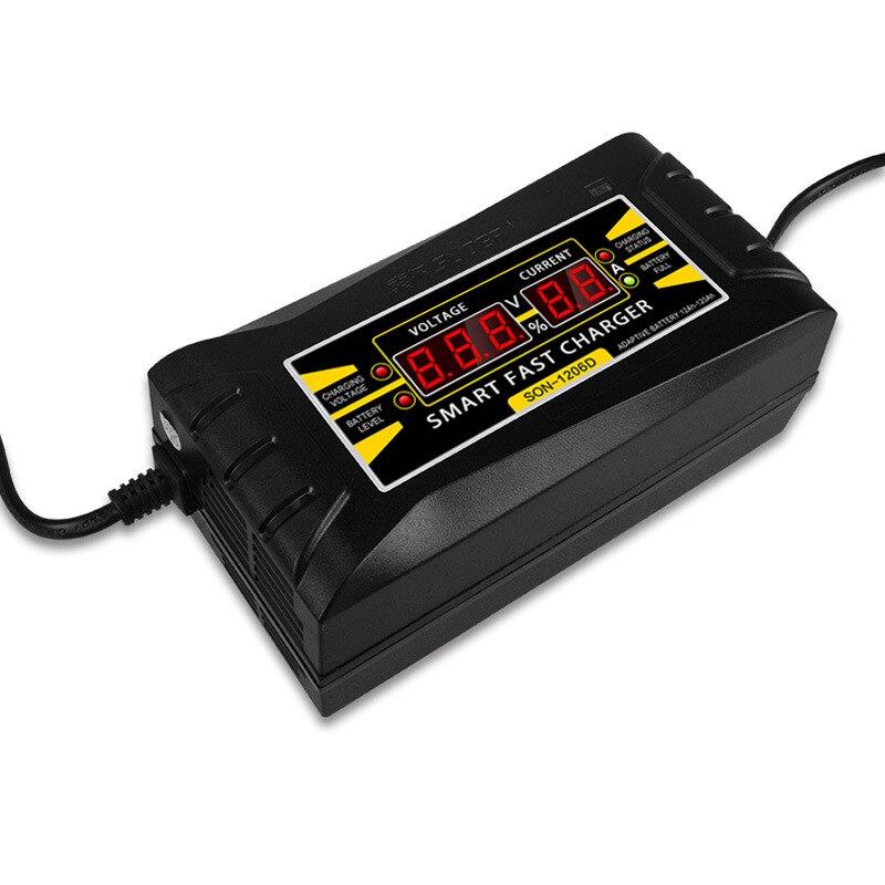 Car Battery Charger 12V 6A 10A Car Moto Full Automatic Smart Power Charging For Wet Dry Lead Acid Digital LCD Display EU US Plug