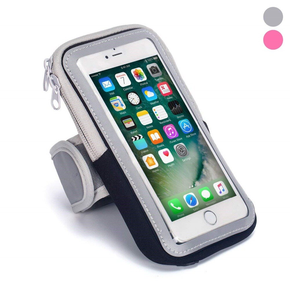 Brazalete Correa celular carcasa de teléfono con soporte con cremallera bolsa/móvil ejercicio de entrenamiento para correr para iPhone 6 De Apple 7 8 iPod Touch