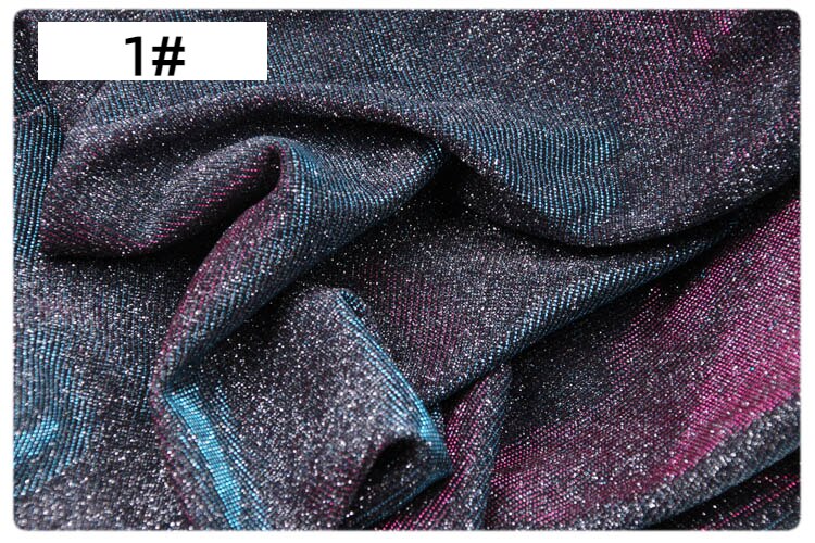 1/3/5/10m Tela de vestido de novia iridiscente con purpurina, tela holográfica brillante, tela brillante, tela de Cosplay para ropa de baile: S / Azul oscuro
