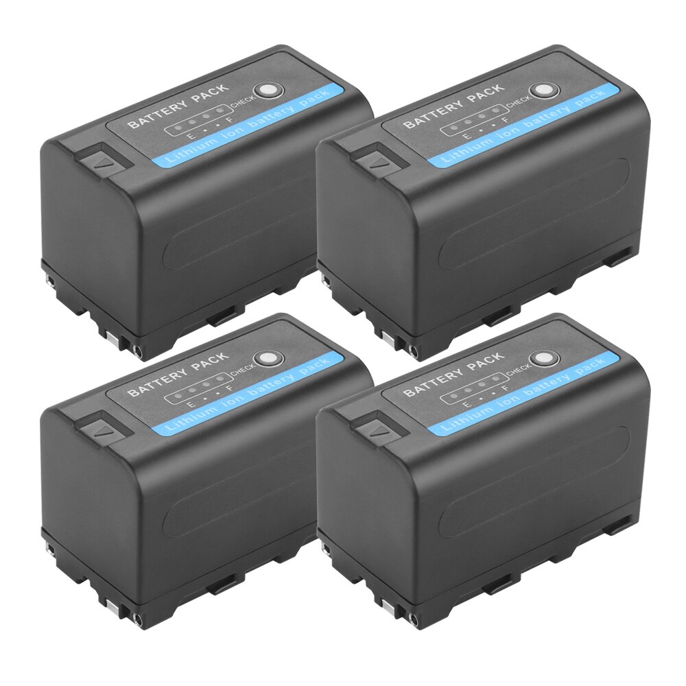 7.4V 6200mAh NP-F770 NP-F750 Li-ion Battery + LED USB Dual Charger For Sony NP F970 F960 F550 F570 QM91D CCD-RV100 TRU47E