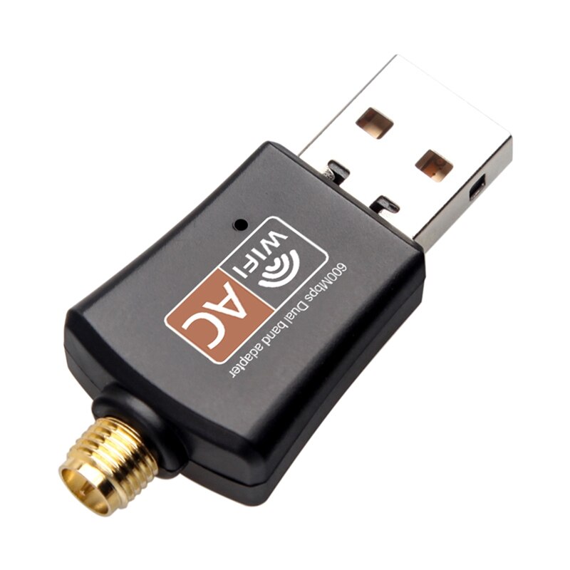 101 stk tilbehør : 1 stk mini 5 ghz 2.4 ghz 600 mbps trådløs dobbeltbånd 802.11ac usb wifi adapter & 100 stk ce -1x terminaler tryk