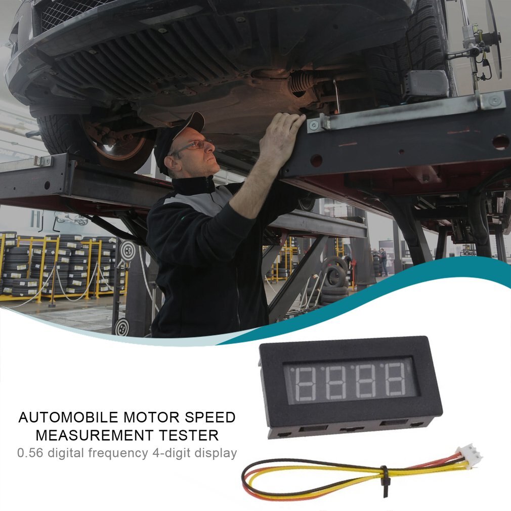 Digital Tachometer - 4-Digit Display - 5-9999 RPM - Engine Speed Tester - Precision Measurement