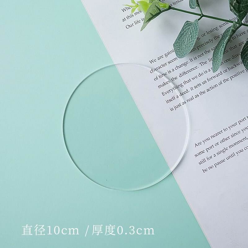 Ins Wind Transparent Acrylic Board Photo Props Net Celebrity Ornaments Decoration Cosmetics Photography Shooting Background: Diameter 10CM