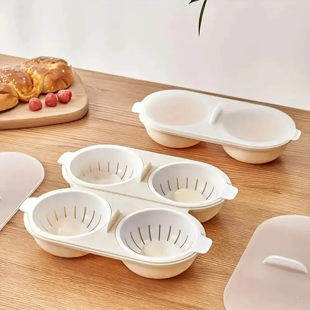1 microwave egg boiler, double cup egg boiler, egg white separation kitchen small tool cooking tool