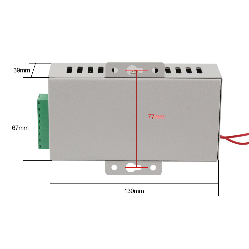 Metal 12VDC/5A Access Control Power Supply Swtich 110-260VAC input with Time Delay for Electronic Locks Video Intercom System