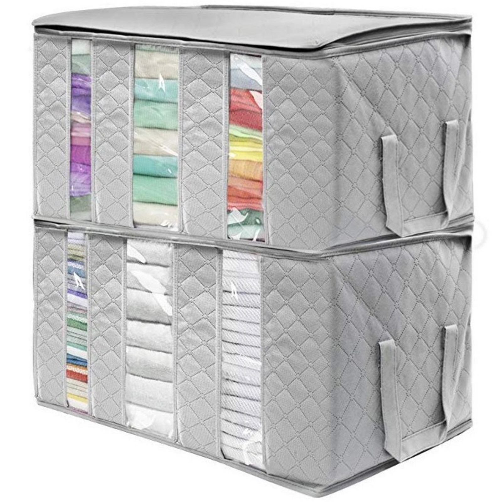 61 × 33 × 31Cm Vouwen Kleren Opbergzakken Garderobe Organisator Niet-geweven Onder Bed Opslag Dozen Items bagage Thuis Leveringen